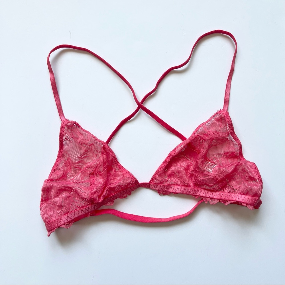 Intimately Free People Women’s Hot Pink Lace Bralette Size S